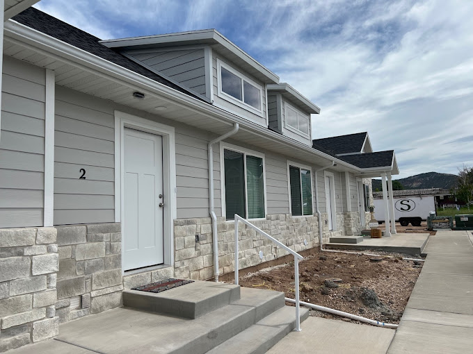 Modern townhouse living room interior