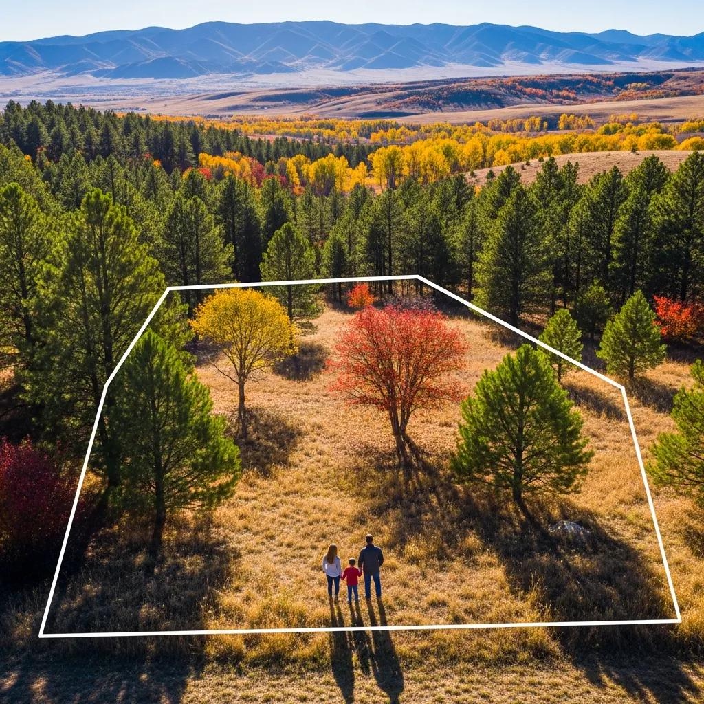 Aerial view of land in Utah ideal for custom home building