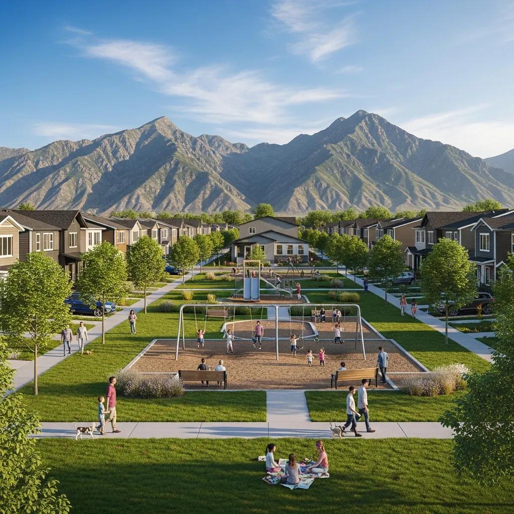 Affordable homes in Nephi, Utah, highlighting community living and scenic surroundings