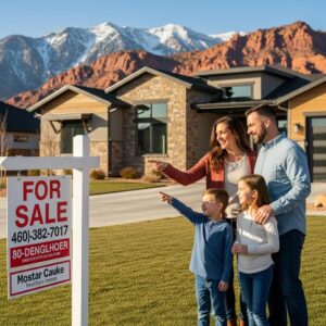 Family viewing a home for sale in Utah, illustrating the rising home prices and market dynamics