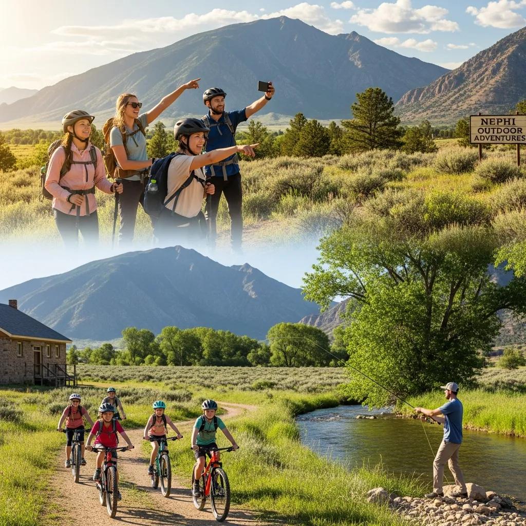 Residents enjoying outdoor activities in Nephi, Utah, highlighting lifestyle advantages and community engagement