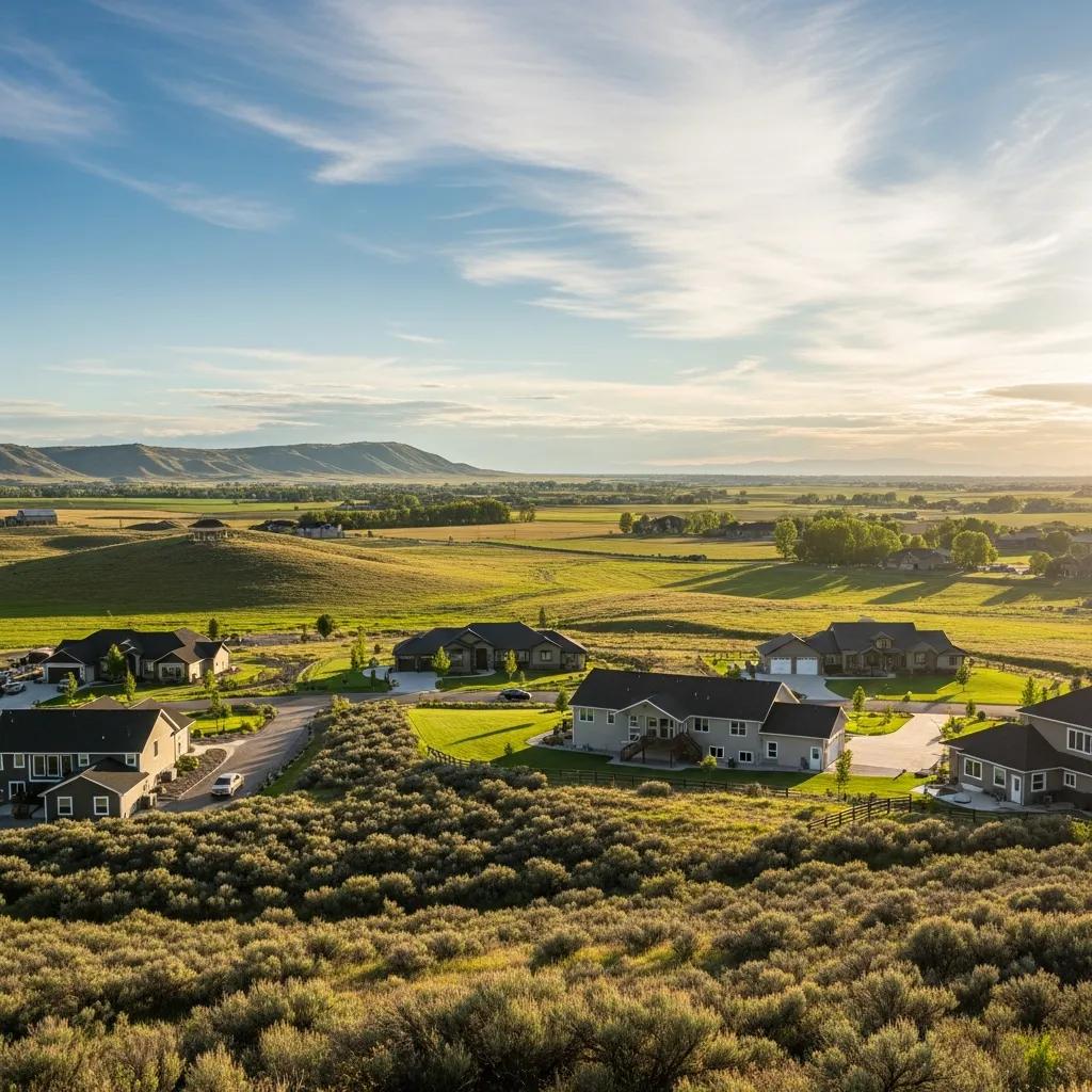 Scenic view of Juab County, Utah, highlighting rural charm and modern homes