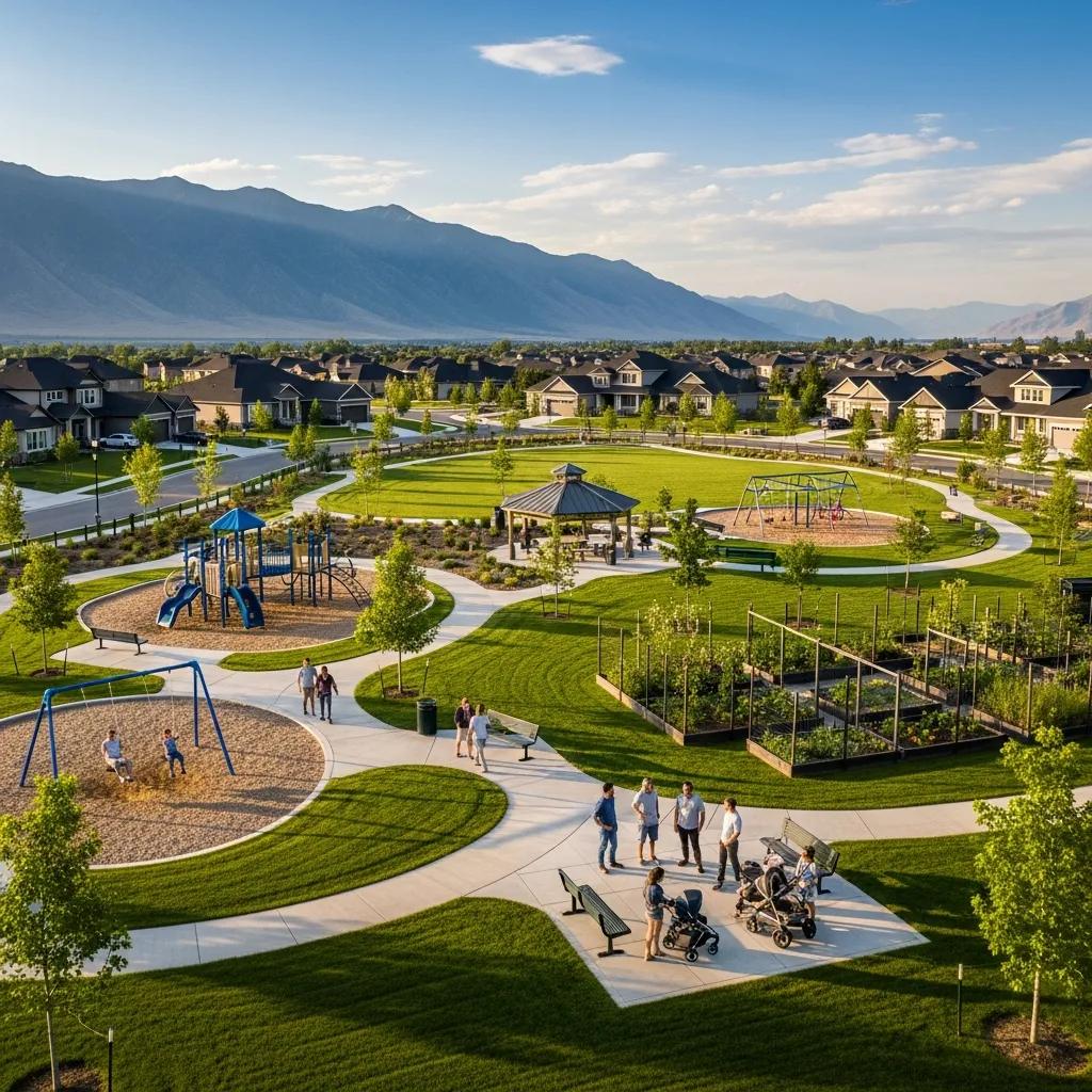 Loveless Estates in Nephi Utah showcasing family-friendly amenities and spacious lots