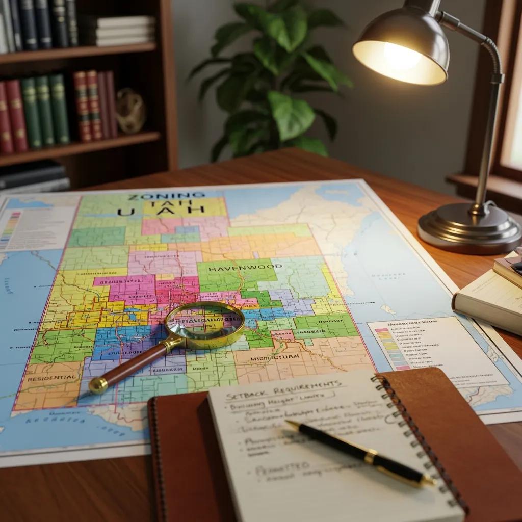 Zoning map of Utah with color-coded zones, illustrating the importance of checking zoning restrictions
